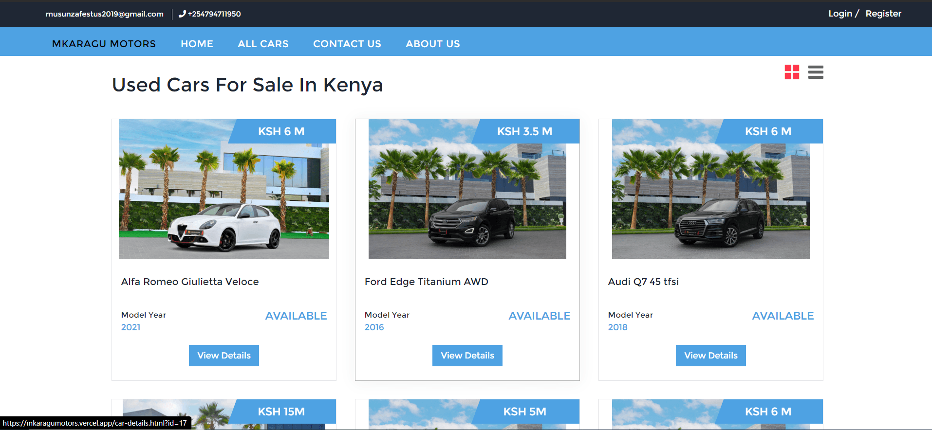 Car Dealership Website