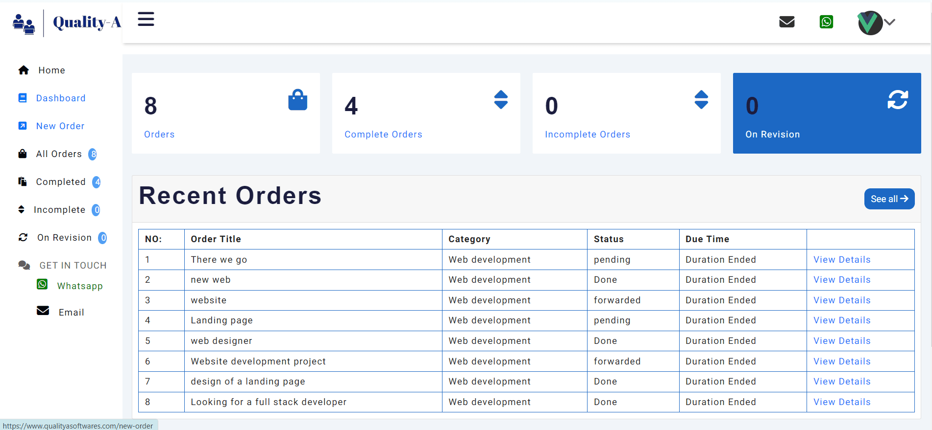 Quality-A - a Freelancing management portal